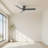 55in Flush Mount Ceiling Fan, 3 ABS Blades, DC Reversible Motor, 6 Speed Remote Control, Timer Function, Ceiling Fan Without Light-2027826921-2027826919