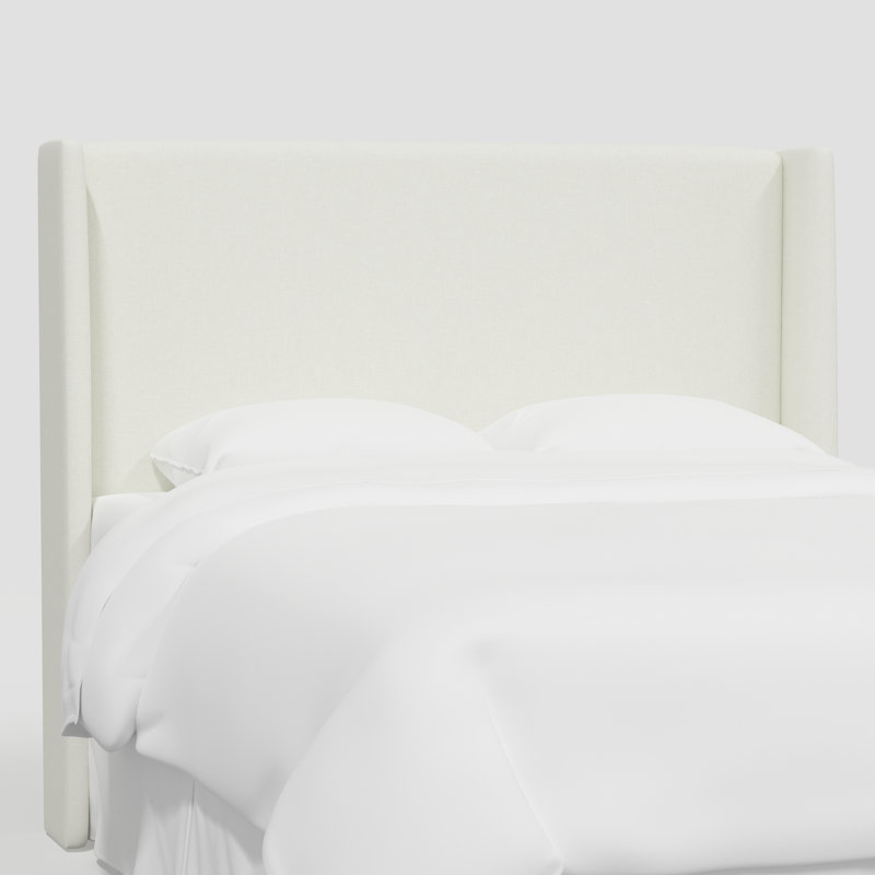 Tête de lit Faine, Simple, Lin blanc texturé Zuma