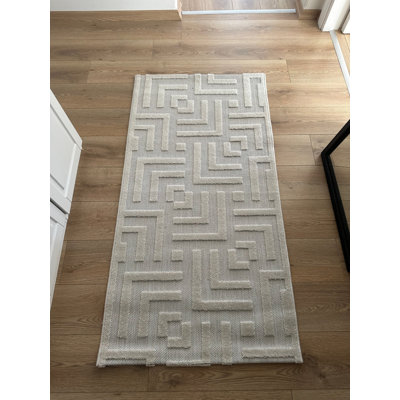 Tapis de haute qualité en polypropylène tissé à la machine de couleur blanche Beyaz)