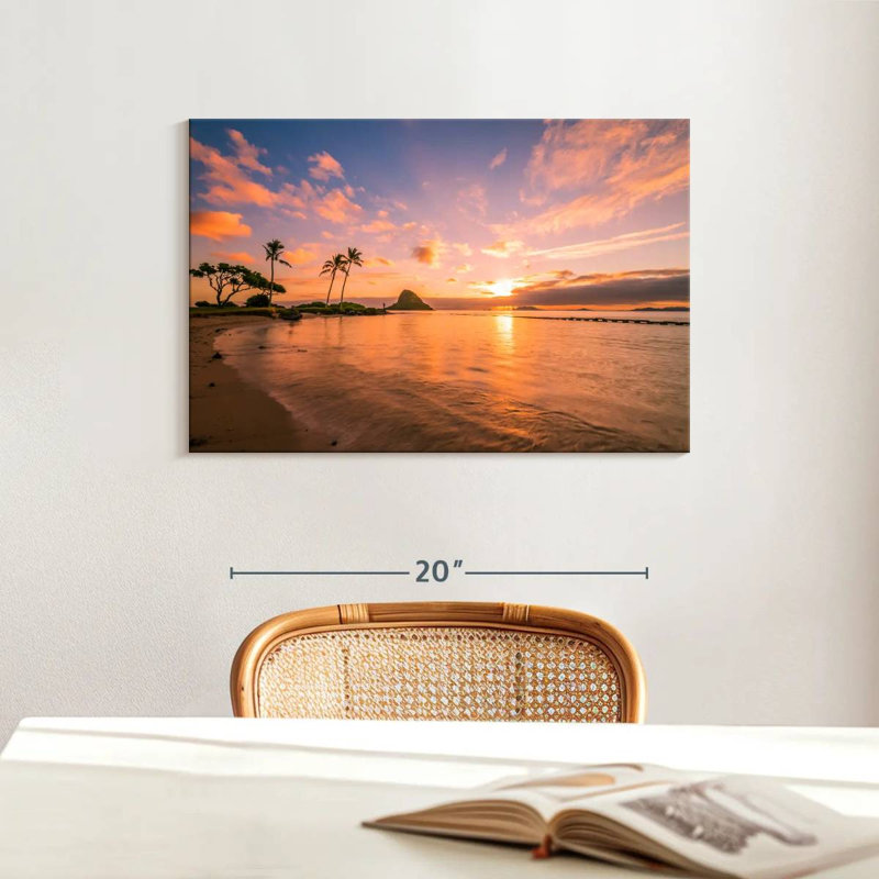 Coucher de soleil tropical Gillard Hawaii, H 16 po x l 24 po