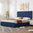 Bed Frame With 4 Storage Drawers, Linen Upholstered Platform Bed Frame With Headboard And Footboard-595089387-595089384