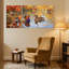 «Birds Duck Autumn Leaves Water Reflection Nature Scene», ensemble de 3 impressions sur toile-712024418