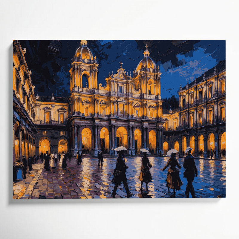 Art mural sur toile gris, "Cities", Pérou, H 24 po x l 36 po