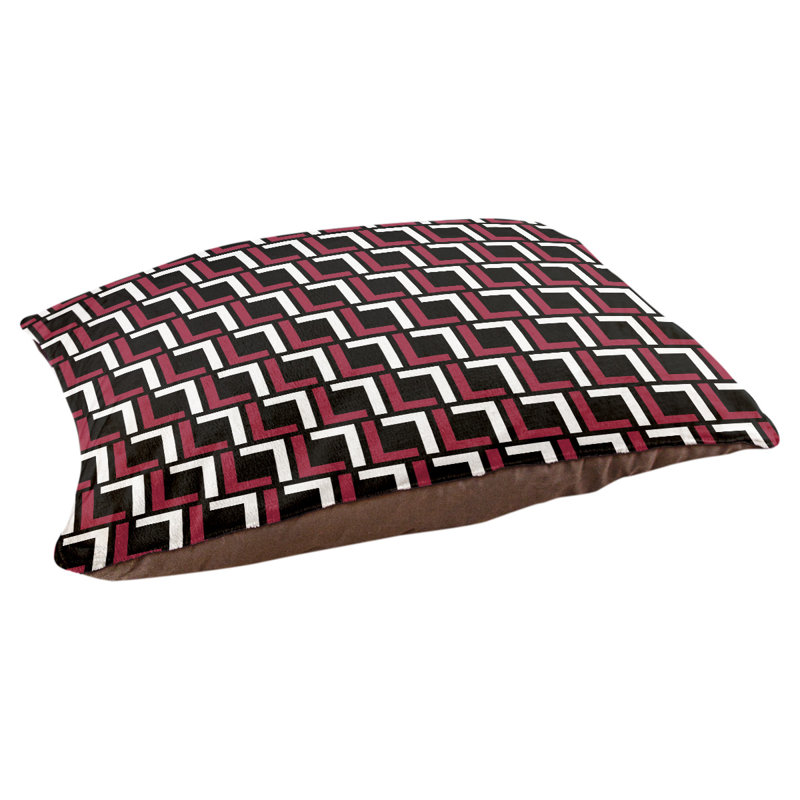 Coussin Foucault, Très grand (l 50 po x P 40 po x H 6 po), Noir / Rouge / Blanc