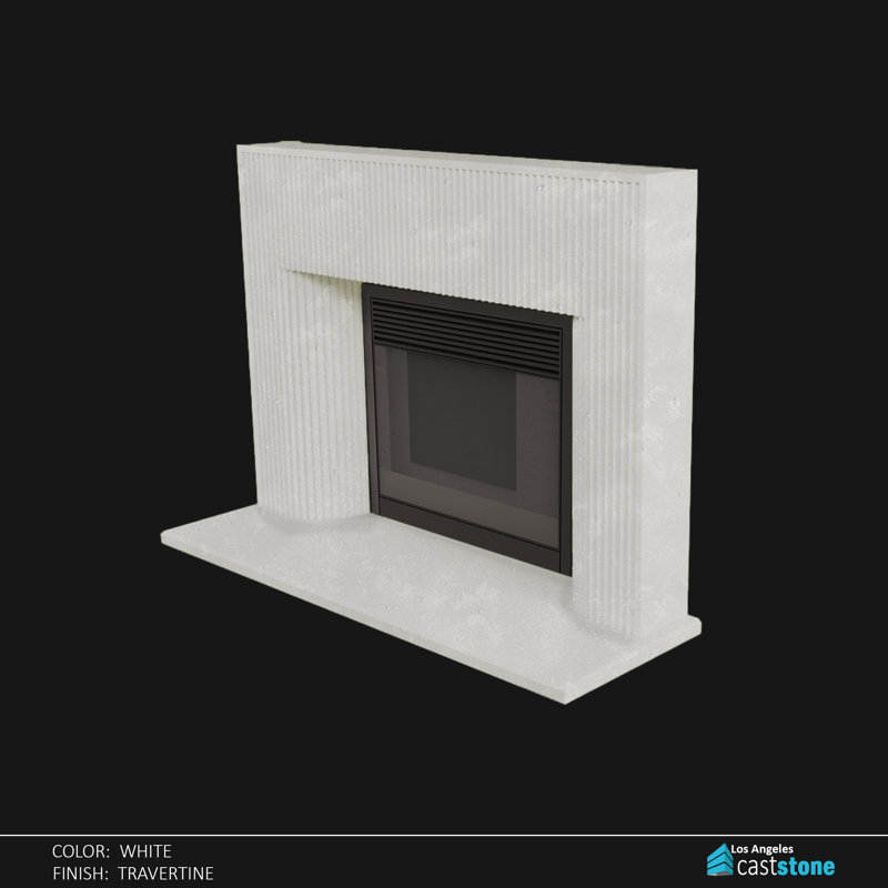 Valencia Fireplace Surround, White Travertine