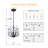 Juleeanna 18" Modern Firefly Chandelier 3 - Light Dimmable with Hanging Chain