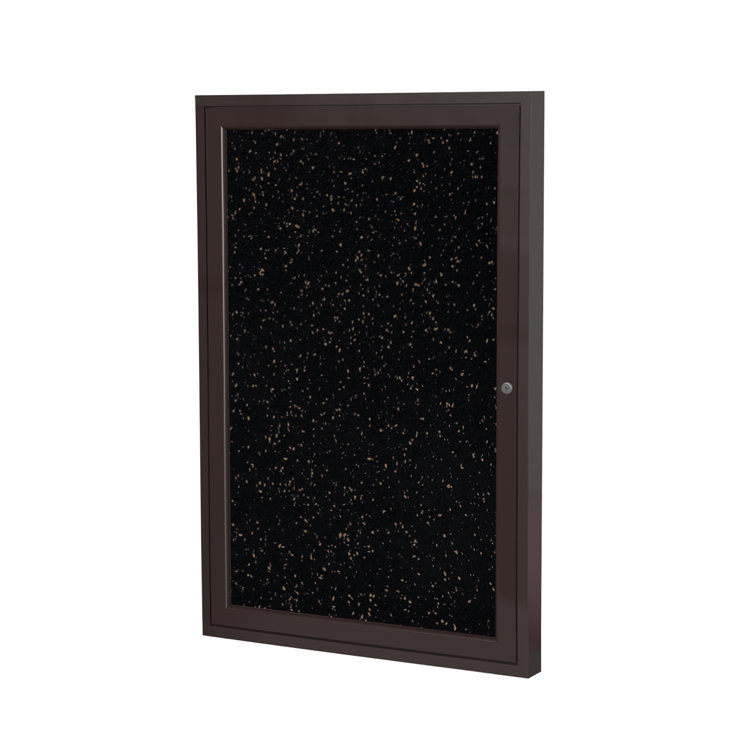 Enclosed Recycled Rubber Bulletin Boards Enclosed Cabinet Rubber Bulletin Board