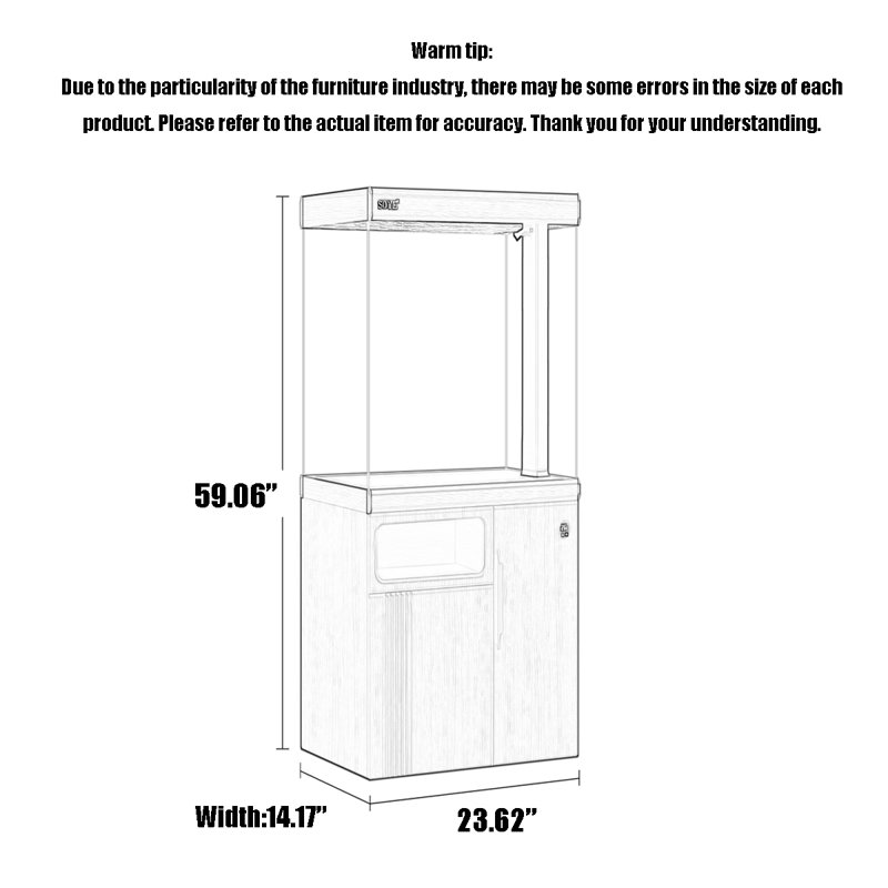 Aquarium intelligent en verre ultra transparent écologique, 29,91 gallons (H 59,06 po x l 23,62 po x P 14,17 p, Blanc