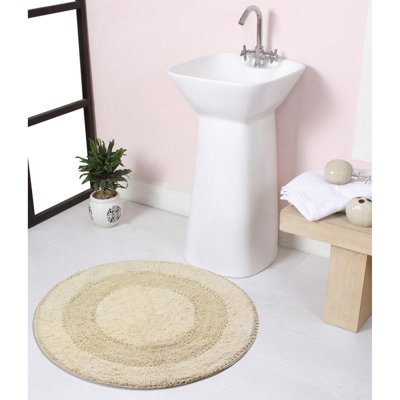 Plush Cotton Round shape bath Rug