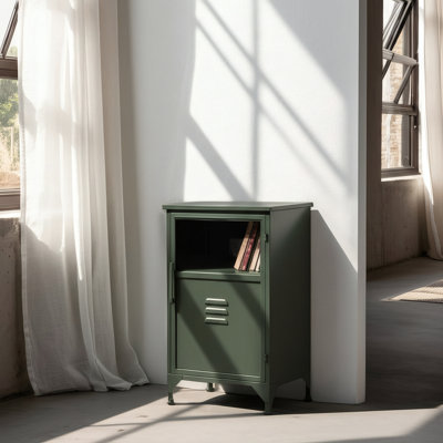 45cm W Metal Bedside Table