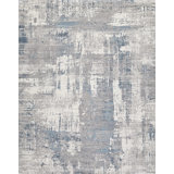 Hand-Knotted High-Quality Gray and Beige Area Rug