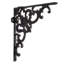 Elegant Scroll Cast Iron Shelf Bracket - Black Powder Coat