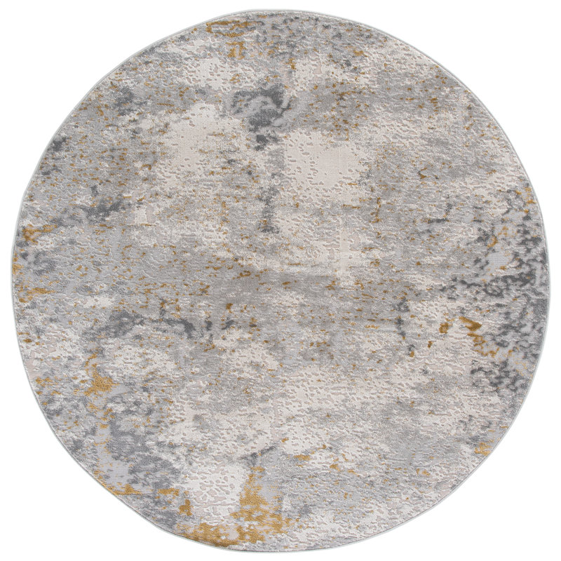 Palma 366 Performance Abstract Rug, 6'-7" X 6'-7" Round
