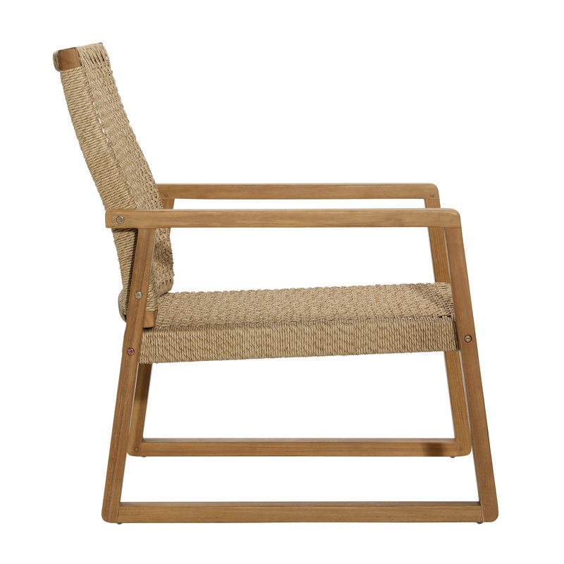 Chaise de patio en teck Makenlei