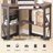 Lambrecht Corner Desk with Storage Shelves, Triangle Computer Desk with Keyboard Tray & Bookshelves for Small Space, 90 Degrees Space Saving Writing Desk Laptop PC Table for Home Office, Living Room, Bedroom-216537003