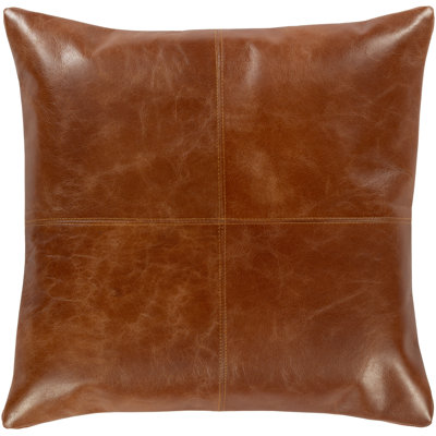 Emily Leather/Suede Throw Square Pillow