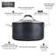 Tower Trustone Induction Casserole Dish with Lid, Non Stick Ceramic Coating, Easy to Clean, Dishwasher Safe, Violet Black, 24 cm, 5.4L