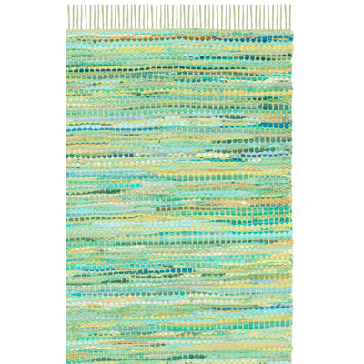 Tapis de couleur unie en coton recyclé tissé à plat Arlesey Montauk