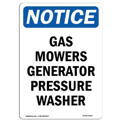 Gas Mowers Generator Pressure Washer Sign