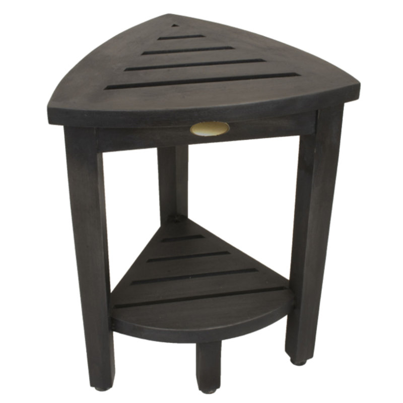 Banc de douche Curvilinear Mod, H 18 po x l 15 po x P 15 po, gris