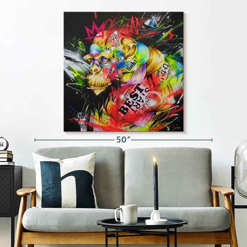 Crowle Samurai Monkey, 33" H x 33" W
