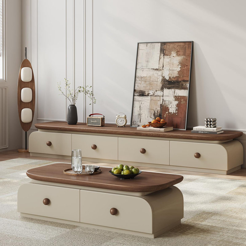Table basse moderne de style américain., Brun