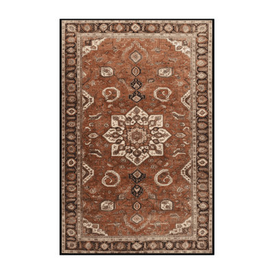 Tapis brun lavable à la machine