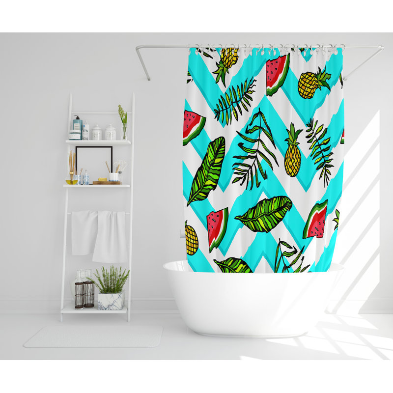Junia Polyester Shower Curtain, 168cm H x 168cm W