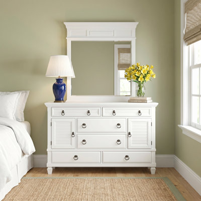Commode combinée 6 tiroirs avec miroir Gleda