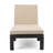 Kd Chaise Lounge, Dark Brown Frame With Beige Cushion
