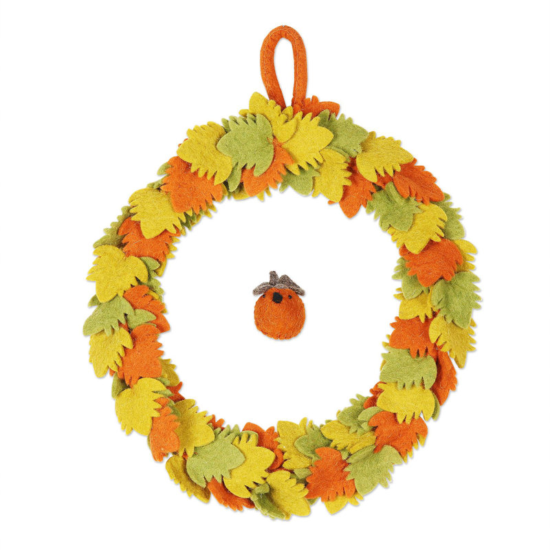 Faux Wool / Felt Felt 12.5'' Wreath