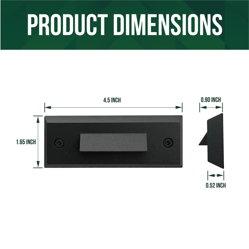 Black Low Voltage Integrated LED Metal Step Light Pack