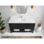 Parker 60 po X P 22 po Meuble-lavabo simple en D noir avec quartz Cove Edge-110411799