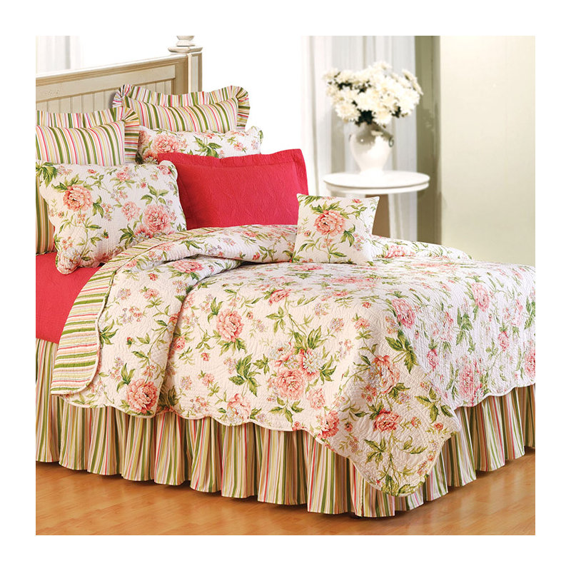 Housse de couette rose Brianna, Grand lit