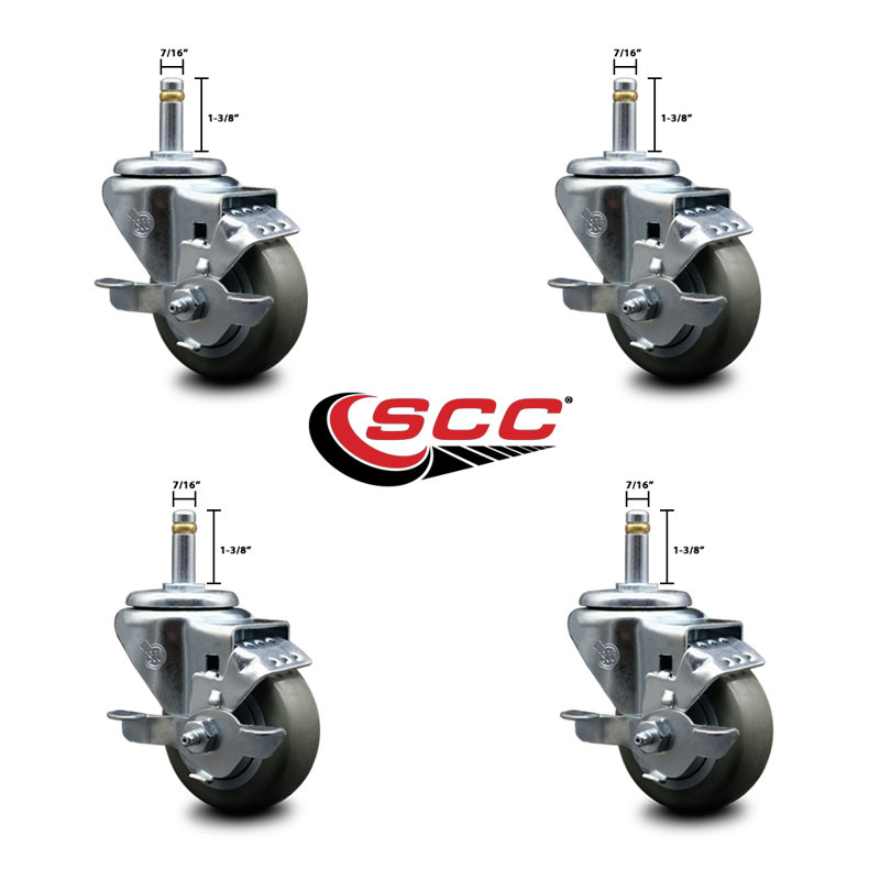 Polyurethane Caster, Gray