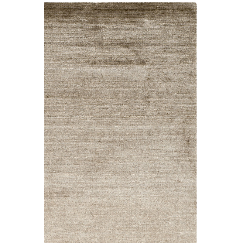 Tapis taupe en coton tissé à plat à la main Mcelroy, Rectangle 6 pi x 9 pi