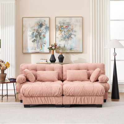 U Shaped Modular Sectional Sofa With Cloud Comfort And Round Armrests