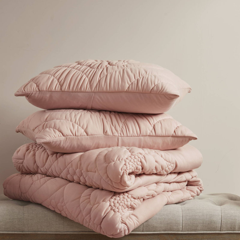 Ensemble d'édredon en microfibre douce, parfait pour un confort toute l'année et des nuits douillettes, Rose
