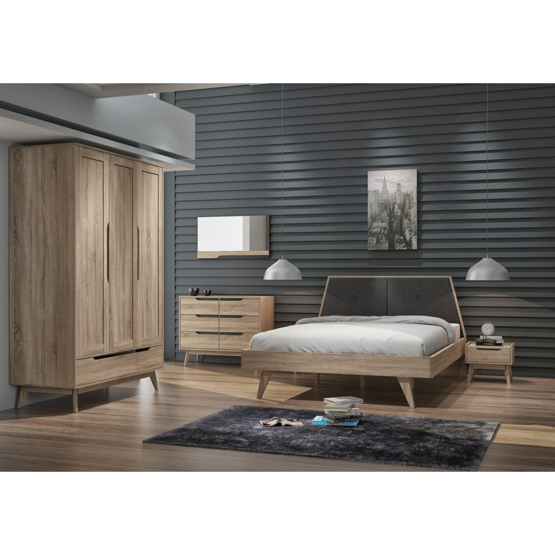 Cardenas Wood Flat Wall Mirror