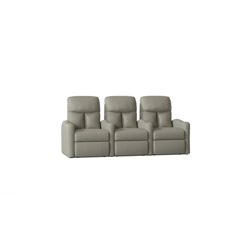 Canapé de cinéma maison (rangée de 3), Électrique, Gris brume ultra