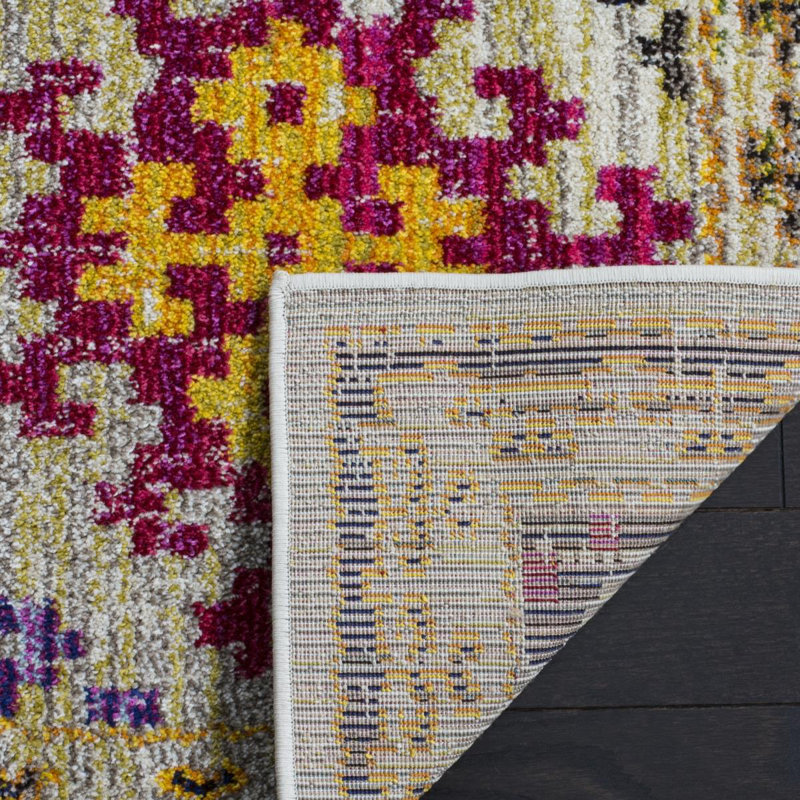Nistler Area Rug In Purple & Yellow, Rectangle 235 x 305cm