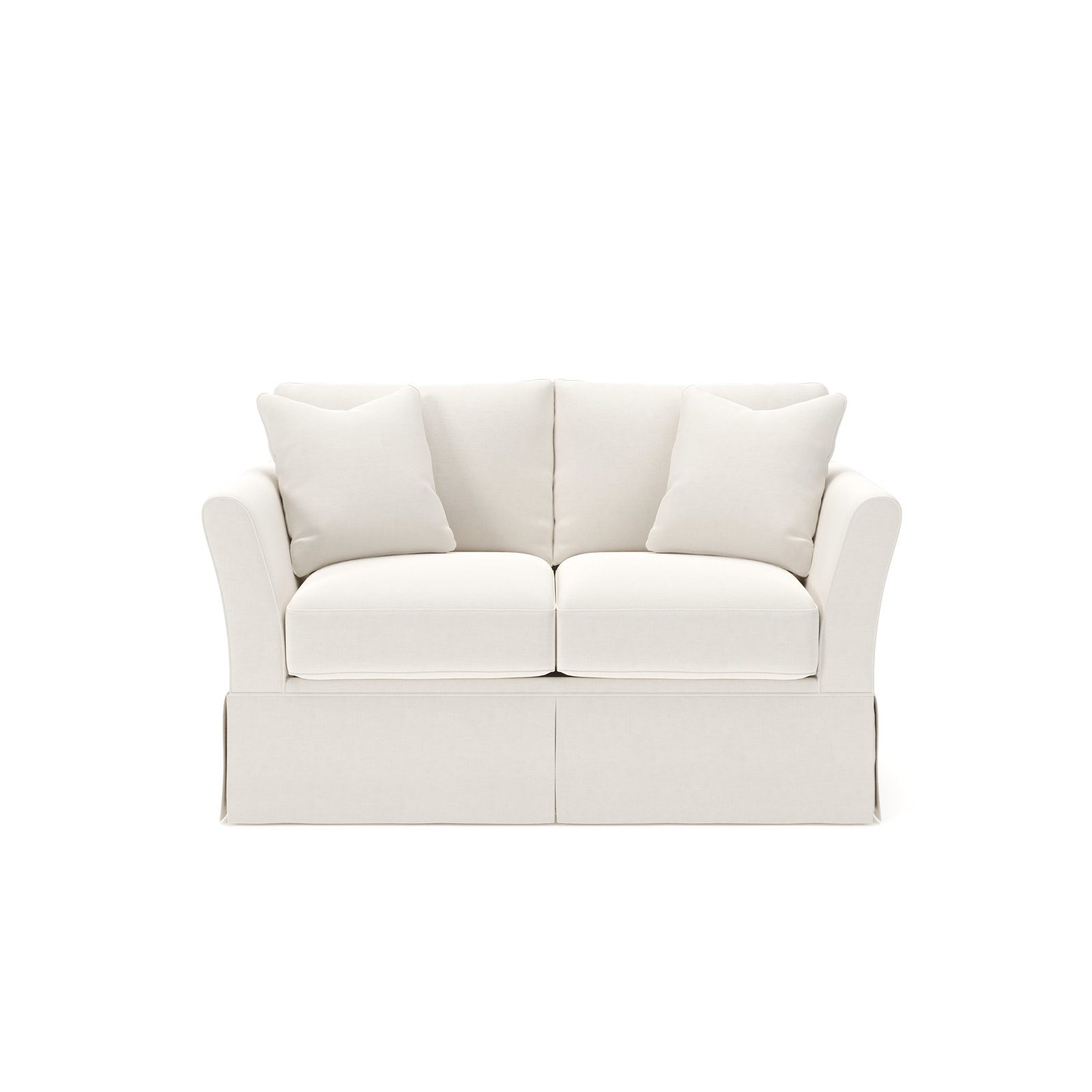 Shelby 60'' Upholstered Sleeper Sofa, Lena Off White Performance Linen Blend