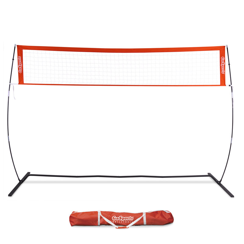 Filet d'entraînement de volleyball autoportant 12 pi Gosports pour l'intérieur ou l'extérieur - installation instantanée et hauteur réglable