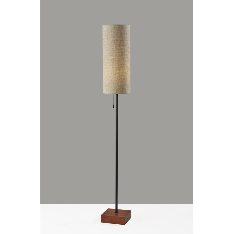 Henleaze 62'' Black Traditional Floor Lamp, Beige/Brown