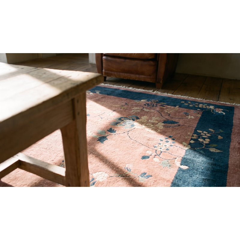 Antique Classic Floral Chinese Art Deco Design Area Rug