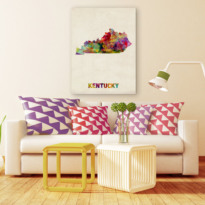" Kentucky Map " by Michael Tompsett, 24" H x 18" W x 2" D