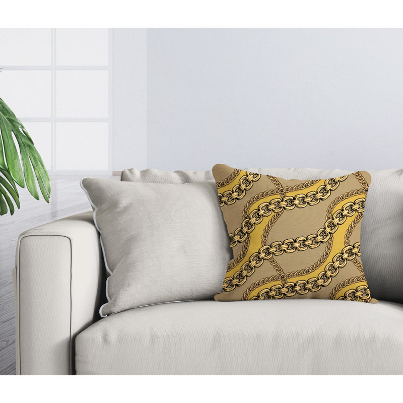 Housse de coussin d'extérieur carré Alessia, 17 po x 17 po, Beige, Carré