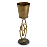 Wine Cooler Corwyn On Stand Antique Brass Finish