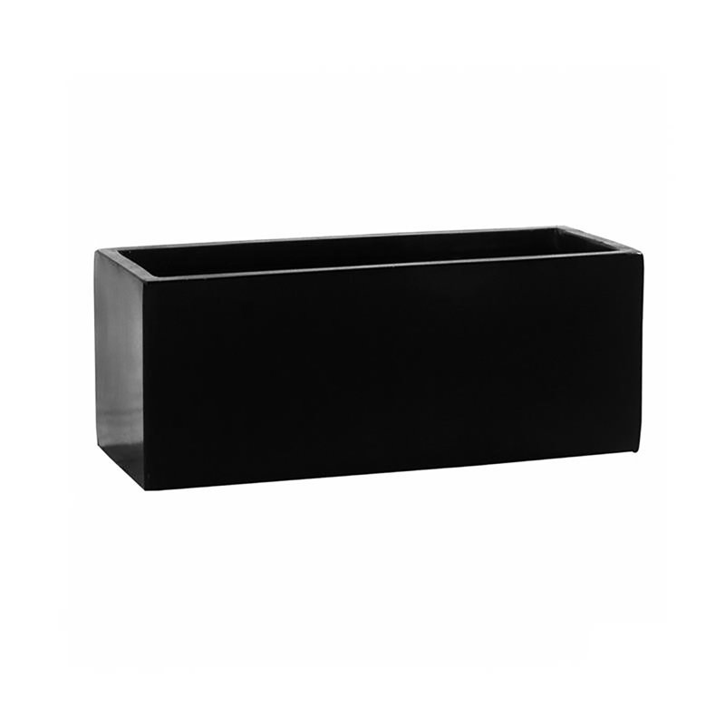 Bac à fleurs en fibre de verre Connoisseur, Noir, H 30 po x l 60 po x P 23 po