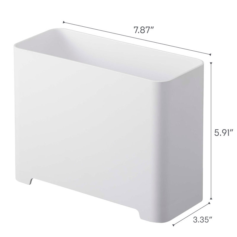 White Compact Self-Draining Bathroom Organizer for Kids